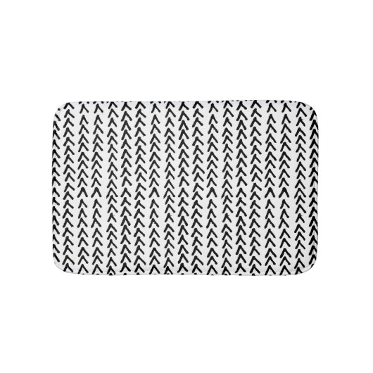 黒素朴部模様風呂敷 バスマット (正面)