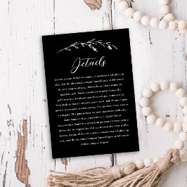 黒素朴野花結婚詳細 エンクロージャーカード