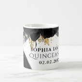 黒素朴金ゴールドフローラプリンセスキンセアニェラ コーヒーマグカップ (中央)