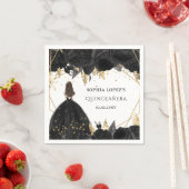 黒素朴金ゴールドフローラプリンセスキンセアニェラ スタンダードカクテルナプキン (インサイチュ)