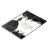 黒素朴金ゴールドフローラプリンセスキンセアニェラ ノートブック (左側)