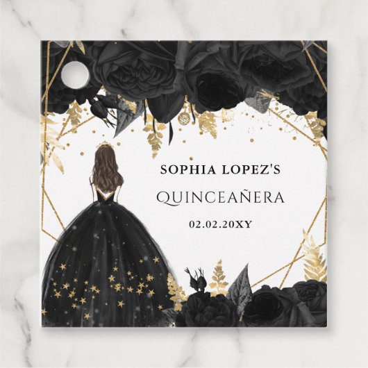 黒素朴金ゴールドフローラプリンセスキンセアニェラ フェイバータグ (正面)