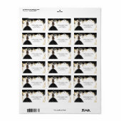 黒素朴金ゴールドフローラプリンセスキンセアニェラ ラベル (フルシート)