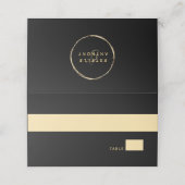 黒素朴金ゴールド円フレームアンパサンド結婚ズ プレイスカード (外部開封)