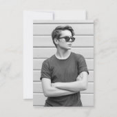 黒素朴金ゴールド写真卒業パーティー 招待状 (裏面)