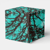 黒素朴青夕べ結婚式の引き出物箱 フェイバーボックス (裏面サイド)