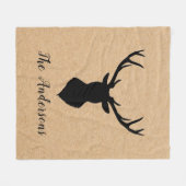 黒素朴鹿 | Kraft |ファミリ名 フリースブランケット (正面(横))