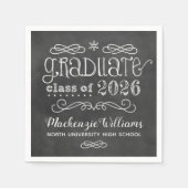 黒素朴黒板カスタム2025学名 スタンダードカクテルナプキン (正面)