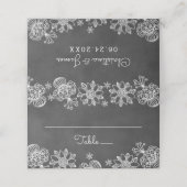 黒素朴黒板フローラ結婚モノグラム プレイスカード (外部開封)