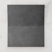 黒素朴黒板フローラ結婚モノグラム プレイスカード (内部開封)