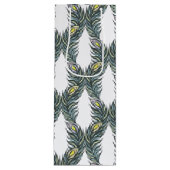 黒素朴、緑、白の孔雀の羽 ワインギフトバッグ (正面)