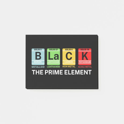 黒素要素ブラックの歴史 ポストイット (正面)