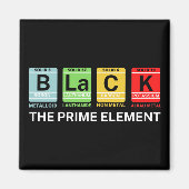 黒素要素ブラックの歴史 マグネット (正面)