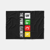 黒素要素ブラック履歴月期間 フリースブランケット (正面(横))