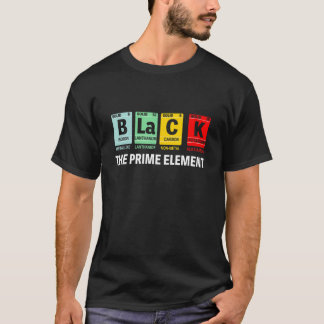 黒素要素ブラック履歴月期間 Tシャツ