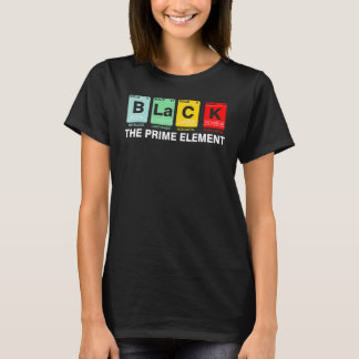 黒素要素ブラック履歴月期間 Tシャツ