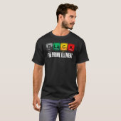 黒素要素ブラック履歴月期間 Tシャツ (正面フル)
