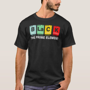 黒素要素ブラック履歴月期間 Tシャツ