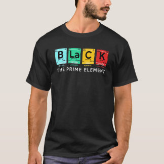 黒素要素ブラック履歴月期間 Tシャツ