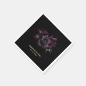 黒紫のピンク花嫁衣裳 スタンダードカクテルナプキン (角)