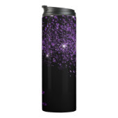 黒紫グリッターダストモノグラム名 タンブラー (回転右)