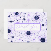 黒紫シナ結婚スサンキューカード サンキューカード (正面/裏面)