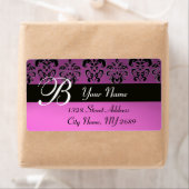 黒紫ダマスクモノグラム ラベル (インサイチュ)