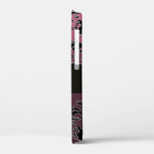 黒紫ダマスクモノグラム Case-Mate iPhoneケース (裏面 / 左)