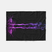 黒紫ドラゴンスモーク フリースブランケット (正面(横))