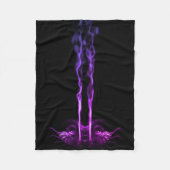 黒紫ドラゴンスモーク フリースブランケット (正面)