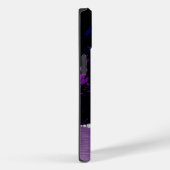 黒紫モダン大理石グリッターモノグラフェイクム Case-Mate iPhoneケース (裏面 / 右)