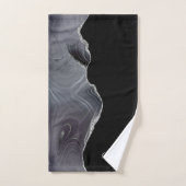 黒紫モノグラモダンムエレガント バスタオルセット (ハンドタオル)