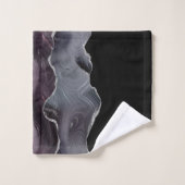 黒紫モノグラモダンムエレガント バスタオルセット (ウォッシュタオル)