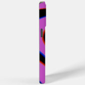 黒紫催眠トリップ（幻覚体験）のようなハートラブパターン Case-Mate iPhoneケース (裏面 / 右)