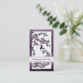 黒紫孔雀とさくらんぼ 名刺 (スタンド正面)