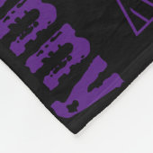 黒紫緑ネオン毛布名コラージュ フリースブランケット (角)