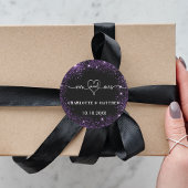 黒紫色のミセス・ハート結婚ズ ラウンドシール