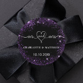 黒紫色のミセス・ハート結婚ズ ラウンドシール