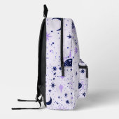 黒紫色の天日月星 プリントバックパック (左)