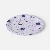 黒紫色の天日月星 ペーパープレート (アングル)