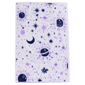 黒紫色の天日月星 ミディアムペーパーバッグ (正面)