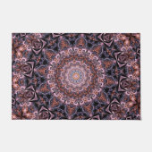 黒紫色の装飾模様 ドアマット (正面)