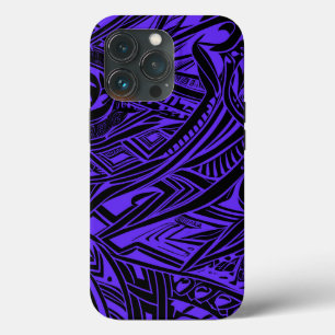 黒紫色の部族抽象芸術 iPhone 13 PROケース