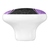 黒紫色フローラダメスセラミックノブ セラミックノブ (側面)