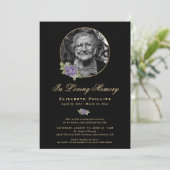 黒紫金ゴールドフローラ写真追悼会 招待状 (スタンド正面)