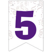 黒紫| 50歳の誕生日パーティー バンティングフラッグ (第3の旗)