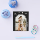 黒結エレガントビクトリアン婚で日付を保存 チラシ (シングル)