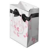 黒結婚の弓とハート ミディアムペーパーバッグ (裏面アングル)