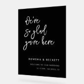 黒結婚コンテンポラリーはあなたはここで アクリルサイン (傾斜)