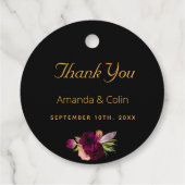 黒結婚フローラモノグラムイニシャル フェイバータグ (裏面)